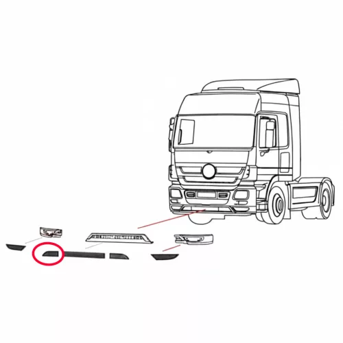 Mercedes Actros MP3 sarokelem betét Jobb középső