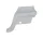 Mercedes MP4 / MP5 fényszóró felső borítás BAL, MAGAS, MOSÓVAL, FEHÉR