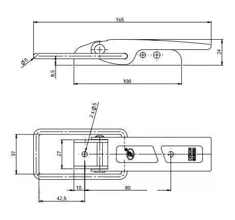 Oldalfal kapocs 165 x 47