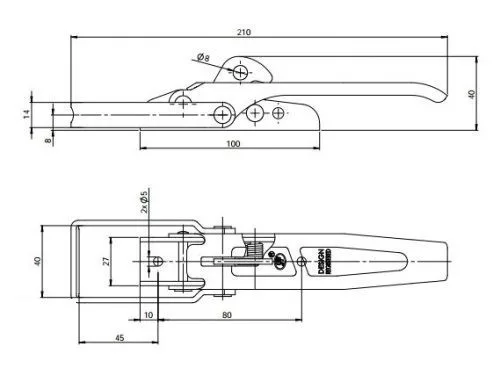Oldalfal kapocs 210 x 46