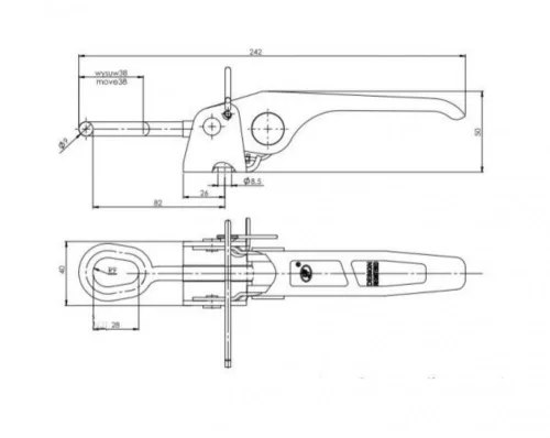 Oldalfal kapocs 241 x 91