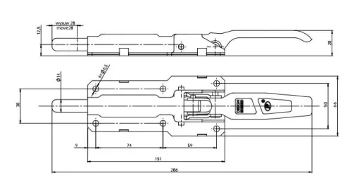 Oldalfal kapocs 286 x 66