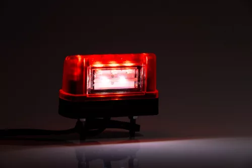 Rendszám megvilágítás piros (kis téglalap) ledes