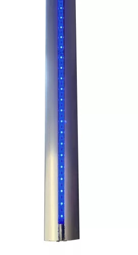 ALU sárfogó gumikötény felfogatás szett KÉK LED világítással 240cm
