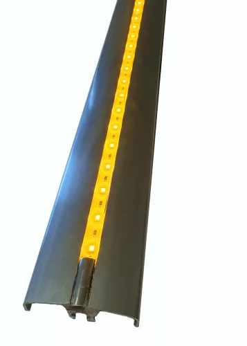 ALU sárfogó gumikötény felfogatás szett SÁRGA LED világítással 240cm