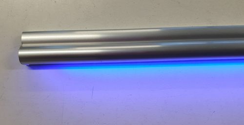 ALU sárfogó gumikötény felfogatás szett KÉK LED ÉLVILÁGÍTÁSSAL 240cm