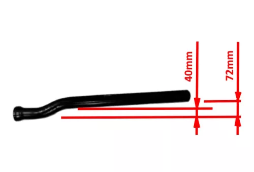 Sárvédő tartó acélrúd 52-es MAN hajlított 40-72mm