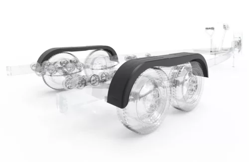 Tandem sárvédő 240 x 1500mm