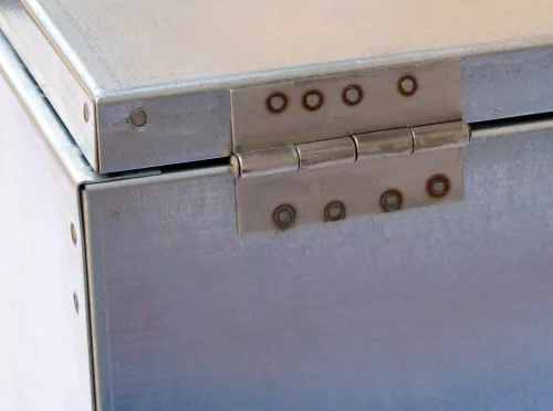Szerszámos láda fém 400x300x300mm BAWER