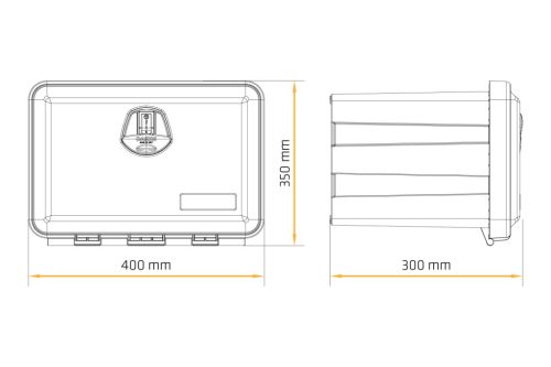 Szerszámos láda műanyag (400x350x300)