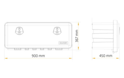 Szerszámos láda műanyag (900x367x450) dupla záras