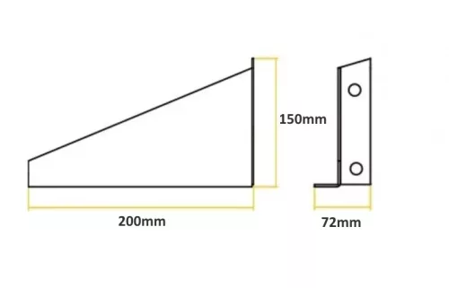 Tartó konzol szerszámos ládához alvázra trapéz 200mm