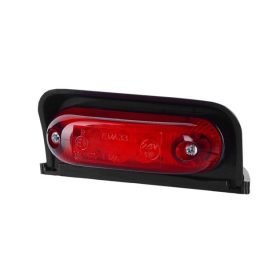 Ovális LED helyzetjelző lámpa tetőre 12/24V Piros