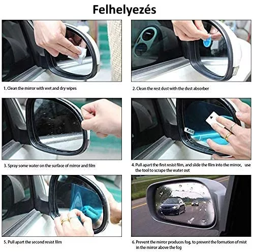 Páramentesítő és fagyásgátló védőfólia tükörre párban
