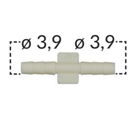 Tömlő toldó egyenes  műanyag 3mm