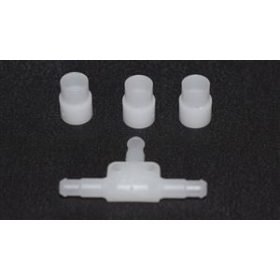 Tömlő toldó T műanyag 3mm rögzítő gyűrűvel