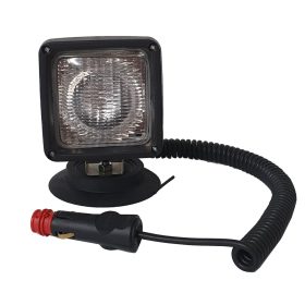   Munkalámpa szögletes (100x100x91mm) rapcsos üveg, mágnestalpas-szivargyújtós