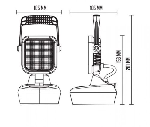 Hordozható munkalámpa/sárga villogó, mágnestalpas, TÖLTHETŐ