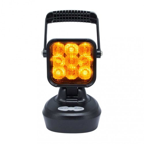 Hordozható munkalámpa/sárga villogó, mágnestalpas, TÖLTHETŐ