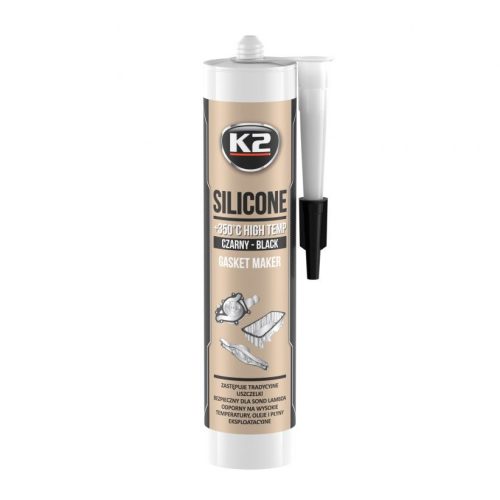 K2 SILICONE szilikon tömítő paszta 304ml fekete