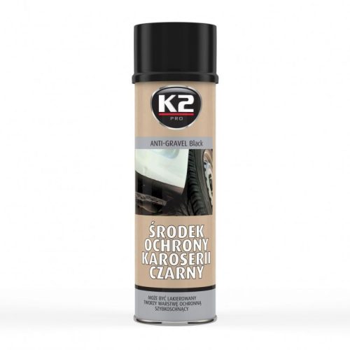 K2 kavicsfelverődés elleni festék spray 500ml fekete
