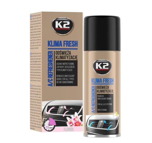 K2 klímatisztító spray 150 ml (bomba) FLOWER