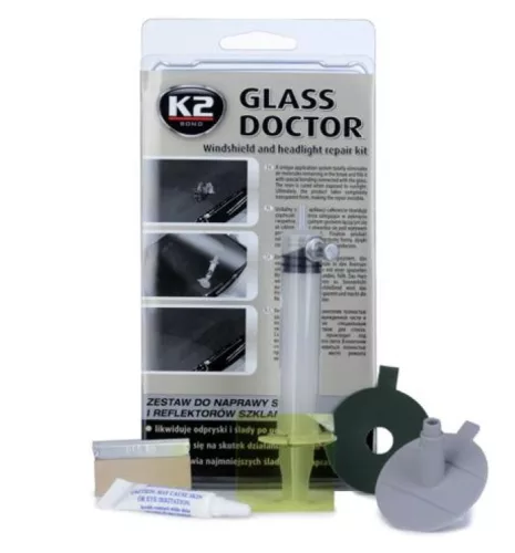 K2 GLASS DOCTOR szélvédő és üveg javító szett