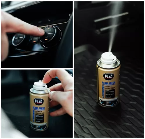 K2 klímatisztító spray 150 ml (bomba) NEW CAR