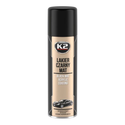 K2 akril festék spray 500ml MATT FEKETE