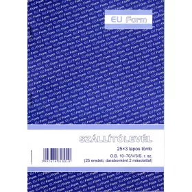 Szállítólevél  A/5   25x3