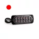 12 POWER LED-es SLIM piros villogó modul 12/24V ALU