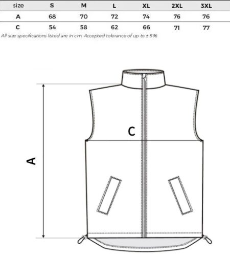 VOLVO vízhatlan, bélelt mellény 2XL