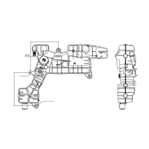 Kiegyenlítő tartály DAF LF Euro 6, 6,7L
