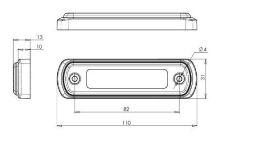 MAN TGA/TGL/TGM/TGX felső helyzetjelző ledes, vezetékes, sárga, opál