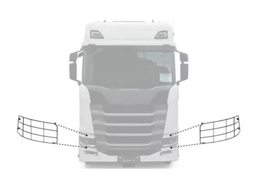 Scania S / R széria fényszóró védő rács párban