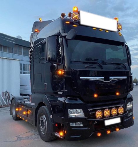 Kerek "DRAGON" LED fényszóró 12/24V fehér/sárga LED nappali fénnyel