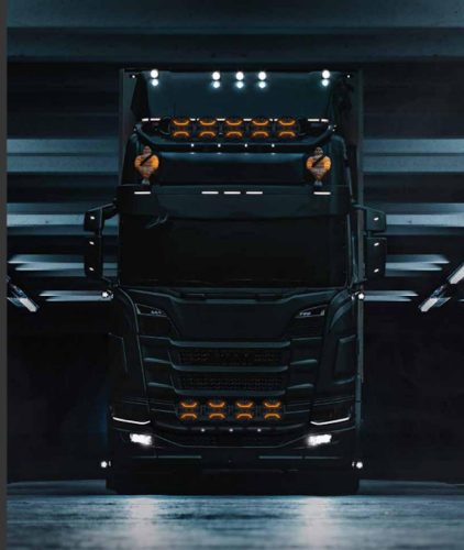 Kerek "DRAGON" LED fényszóró 12/24V fehér/sárga LED nappali fénnyel