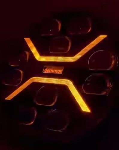 Kerek "DRAGON" LED fényszóró 12/24V fehér/sárga LED nappali fénnyel