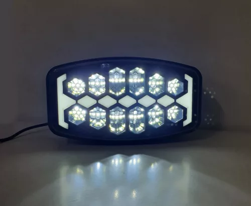 SMD LED nappali menetfény (DRL) sárga / fehér helyzetjelzővel 12/24V