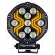 Kerek "SPIDER" LED fényszóró 12/24V sárga LED helyzetjelzővel