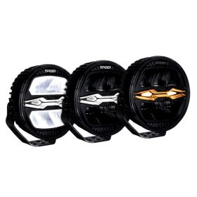   Kerek NINJA LED fényszóró LED nappali fénnyel és sárga villogó funkcióval