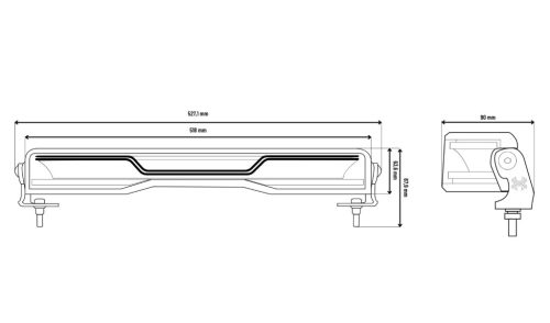 NINJA LED fényhíd LED nappali fénnyel és sárga villogó funkcióval