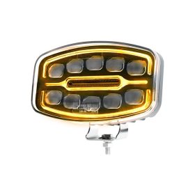   Ovál "ROBUST" LED fényszóró 12/24V fehér vagy sárga LED nappali fénnyel 