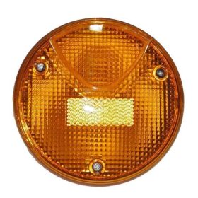 Busz hátsó lámpa kerek 130mm SÁRGA