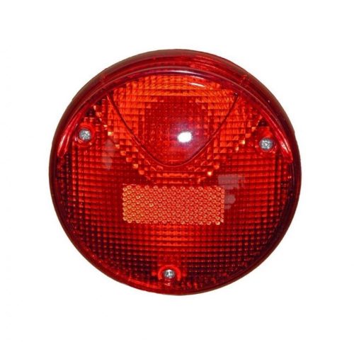 Busz hátsó lámpa kerek 130mm PIROS szemöldökkel