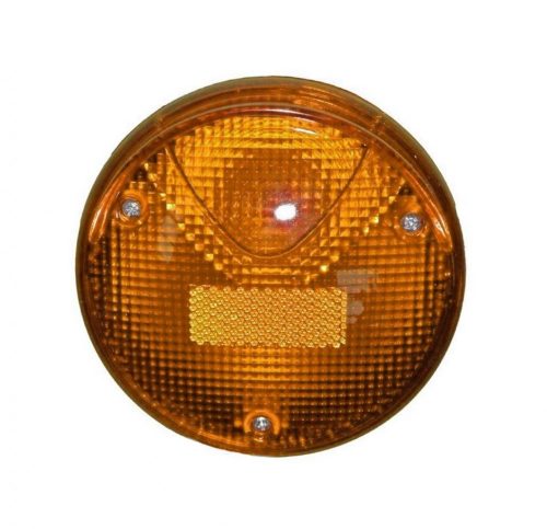 Busz hátsó lámpa kerek 130mm SÁRGA szemöldökkel