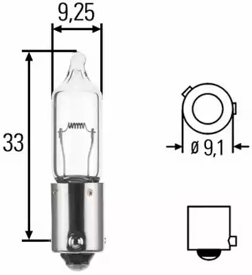 Halogén izzó Ba9SH 24V 21W