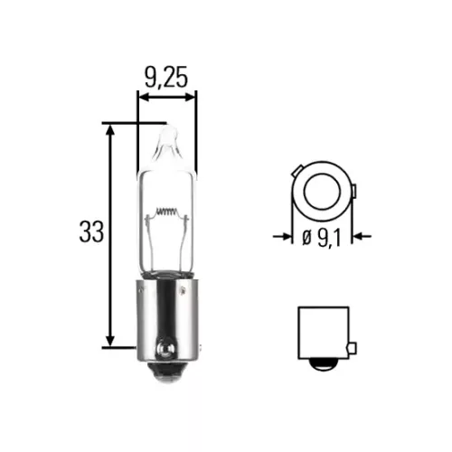 Halogén izzó Ba9SH 24V 21W