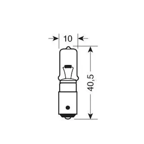 Halogén izzó Ba9SH 12V 21W sárga