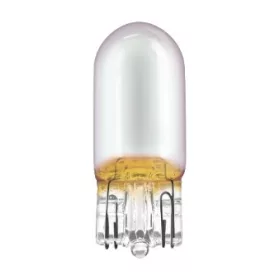 Üveg izzó 12V 5W sárga T10 KRÓM